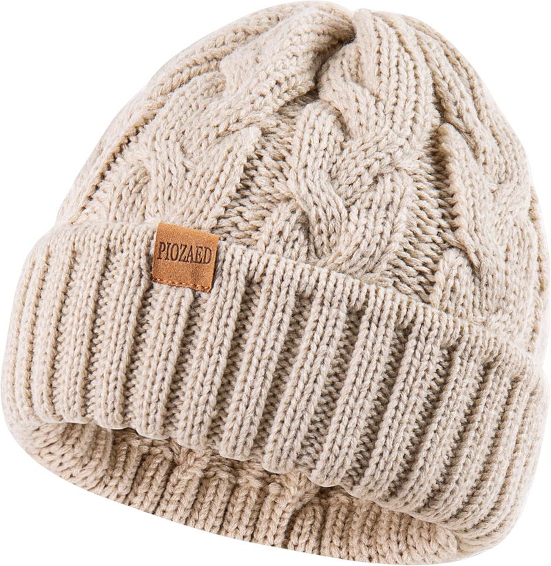 PIOZAED Womens Winter Knitted Beanie Hat Knit Warm Skull Cap Skull Cap Beanie for Women 2 Packs - Image 3